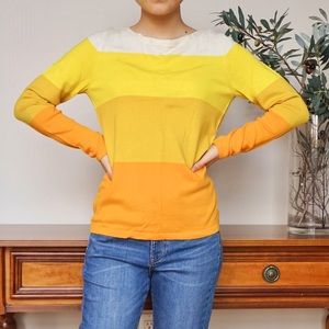 Banana Republic yellow stripe pullover